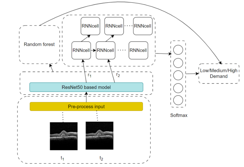 Architecture used to predict the treatment for AMD condition