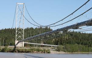 Image result for suspension bridge pipeline